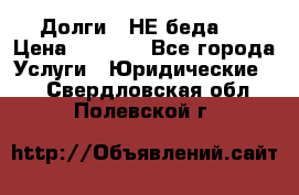 Долги - НЕ беда ! › Цена ­ 1 000 - Все города Услуги » Юридические   . Свердловская обл.,Полевской г.